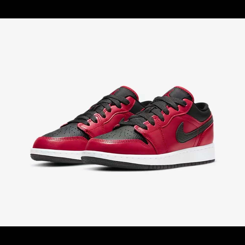 AIR JORDAN 1 LOW GYM RED / BLACK - Picture 2 of 14